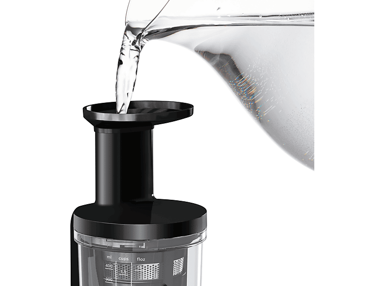 BOSCH MESM731M VitaExtract Slow Juicer 150 Watt, Schwarz/Transparent