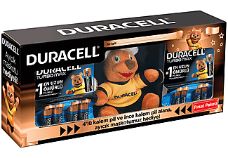 DURACELL Turbomax 4’lü AA + Turbomax 4’lU AAA + Duracell Ayıcık Hediye