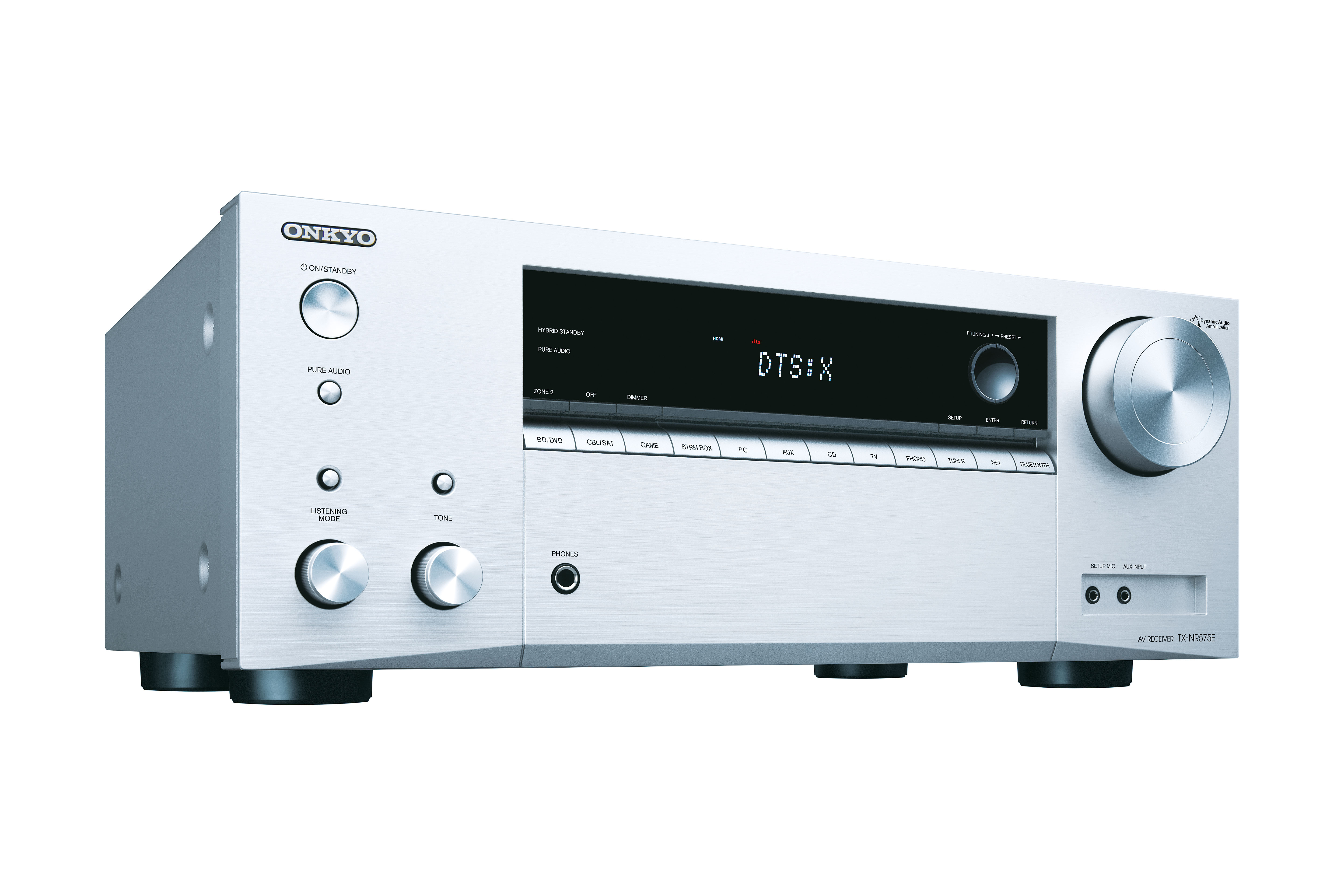 ONKYO TX-NR575E AV-Receiver (7.2 Kanäle, Silber)