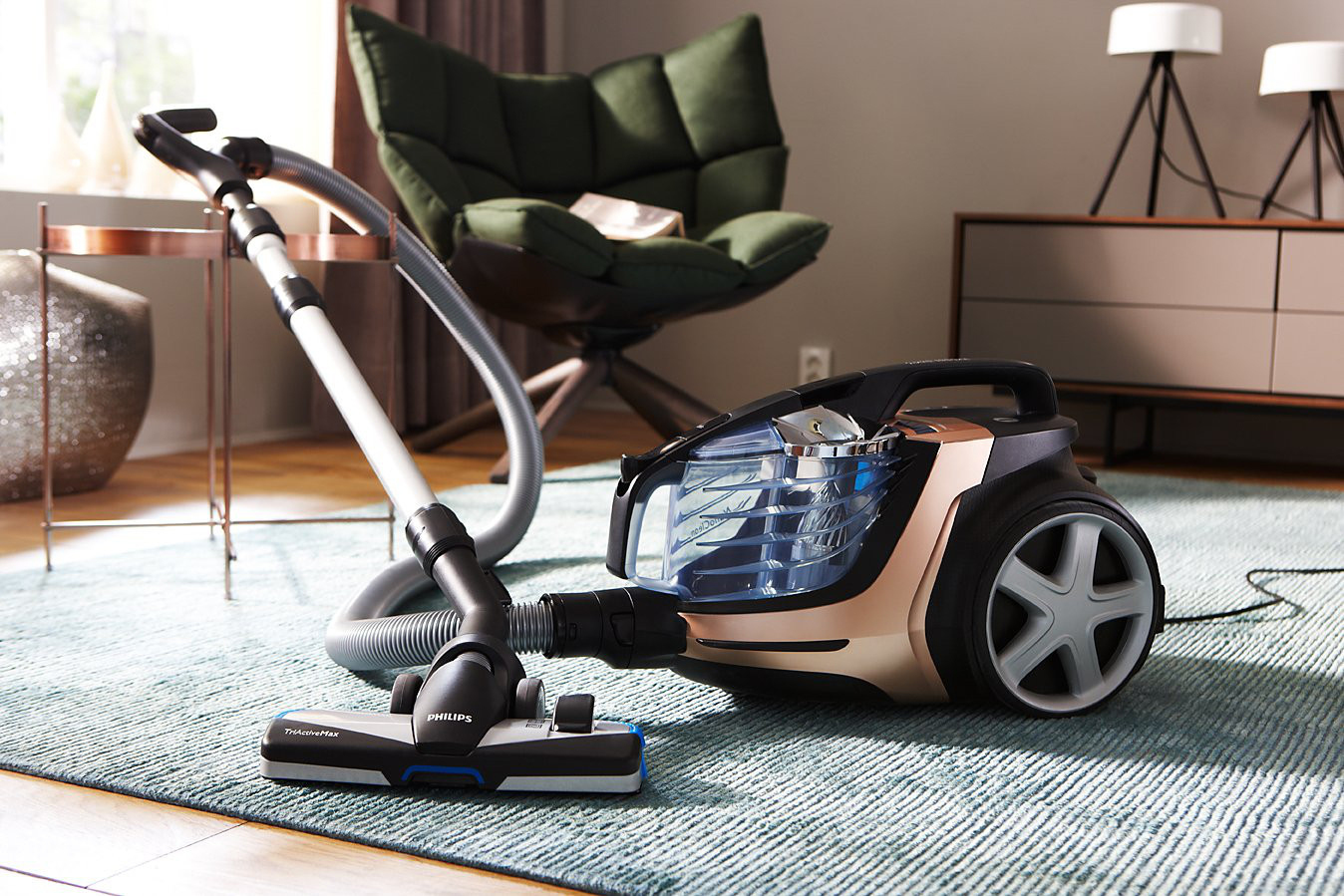 PHILIPS FC9922/09 PowerPro Ultimate Beutelloser Bodenstaubsauger Staubsauger, maximale Leistung: 650 Watt