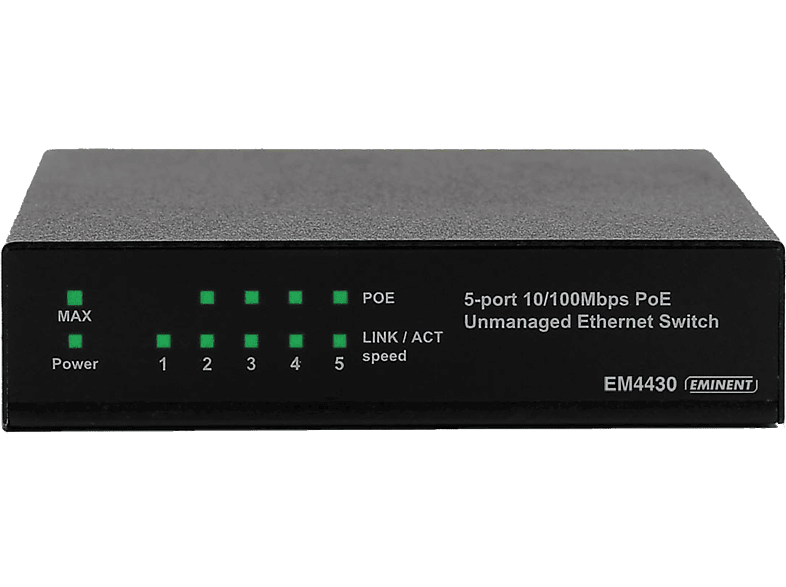 EMINENT PoE-switch 5-poorten (EM4430)