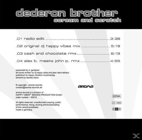 Dederon Brother - Scream & (Vinyl) - Scratch