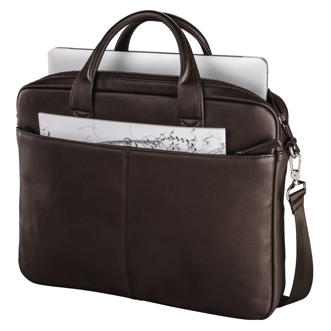 HAMA Santorin Notebooktasche Aktentasche für Universal Polyurethan, Braun
