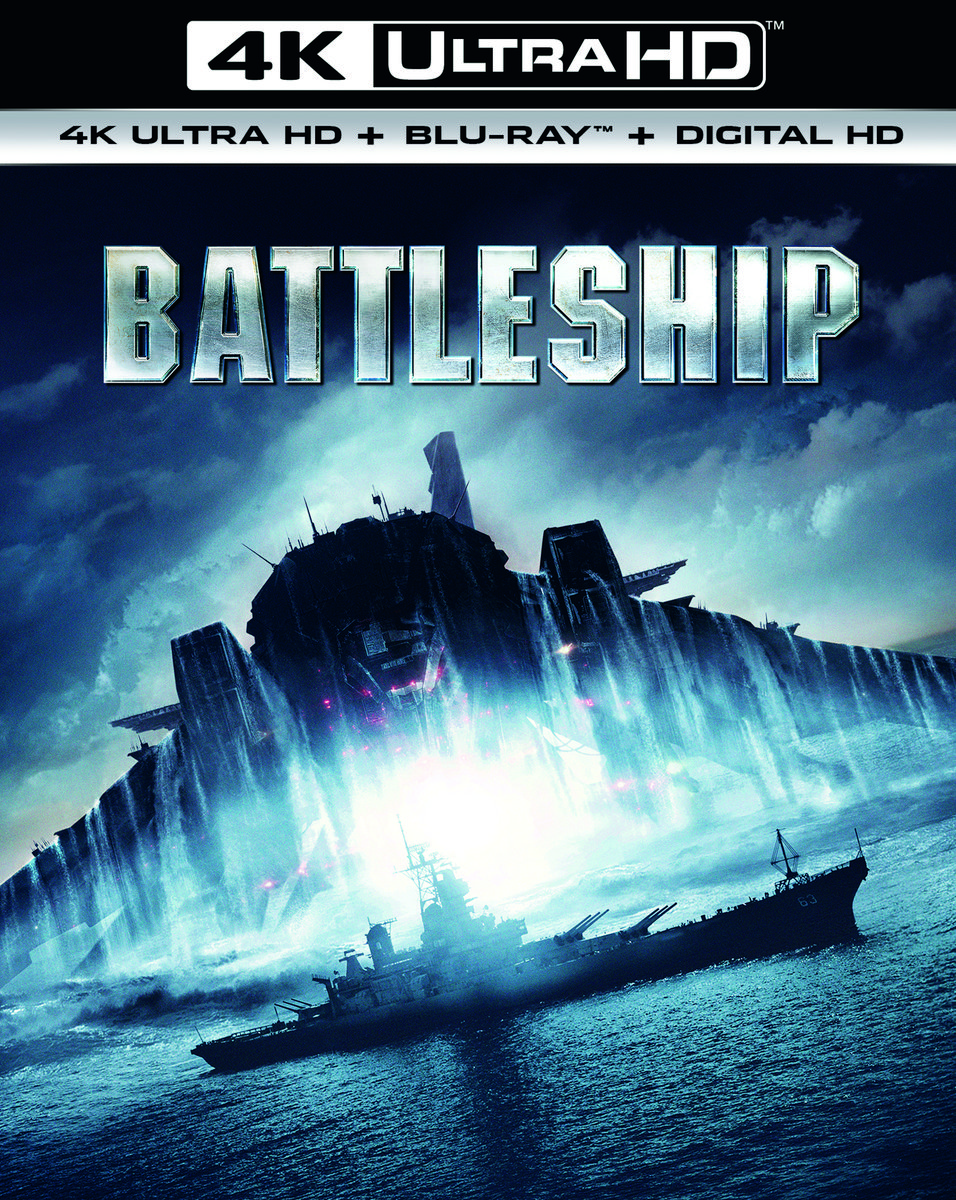 Filmposter voor 'Battleship' met een schip en de zee.