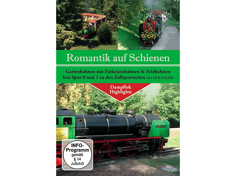 Dampflok Highlights Gartenbahnen mit Parkeisenbahnen & Feldbahnen DVD
