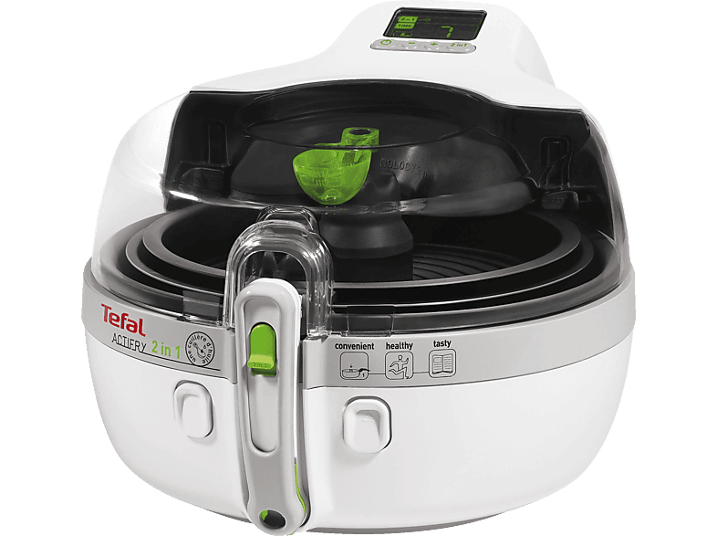 Robot de cocina | Tefal YV960015 Actifry 2 en 1 Potencia 1500W,Capacidad 1.2Kg