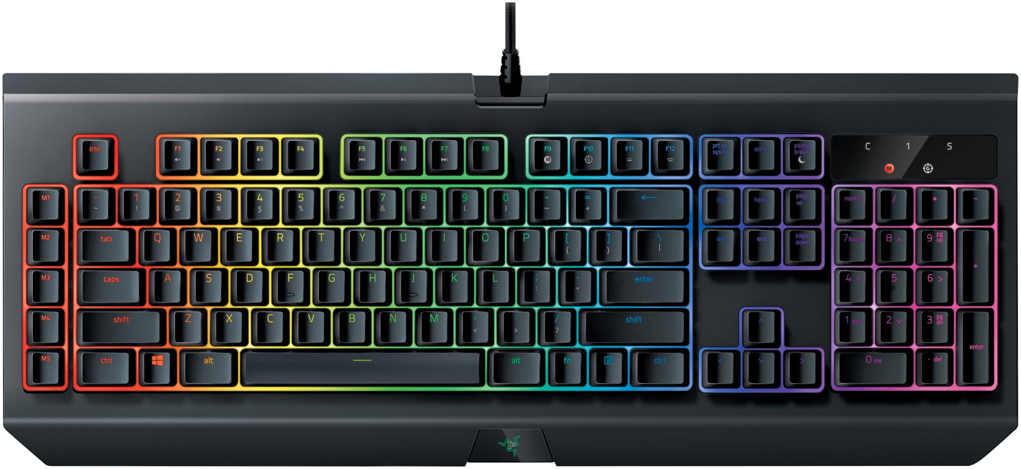 RAZER BlackWidow Chroma V2, Gaming Tastatur, Mechanisch, Razer Green, kabelgebunden, Schwarz