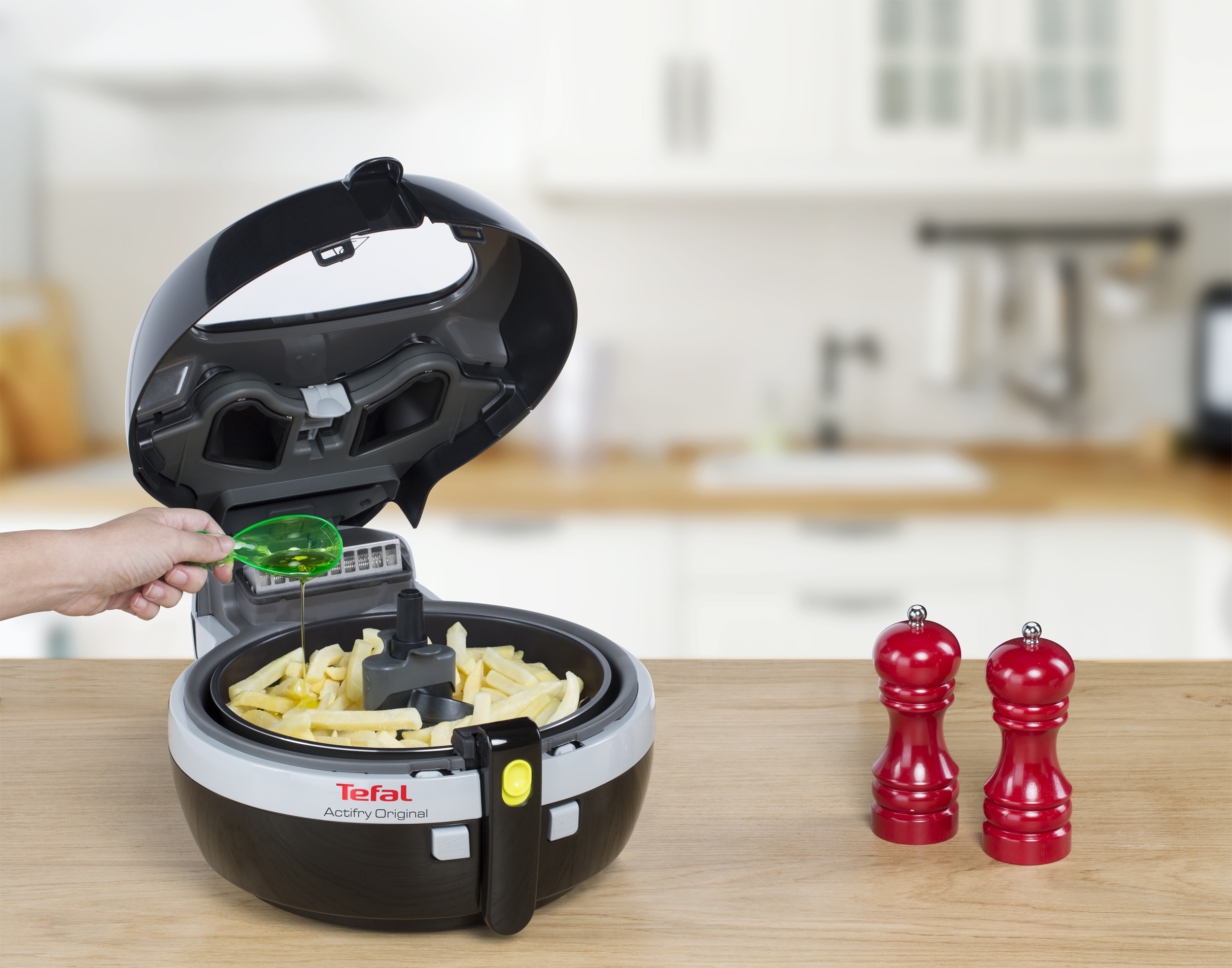 TEFAL FZ7108 ActiFry Heißluftfritteuse 1400 Watt Schwarz/Grau