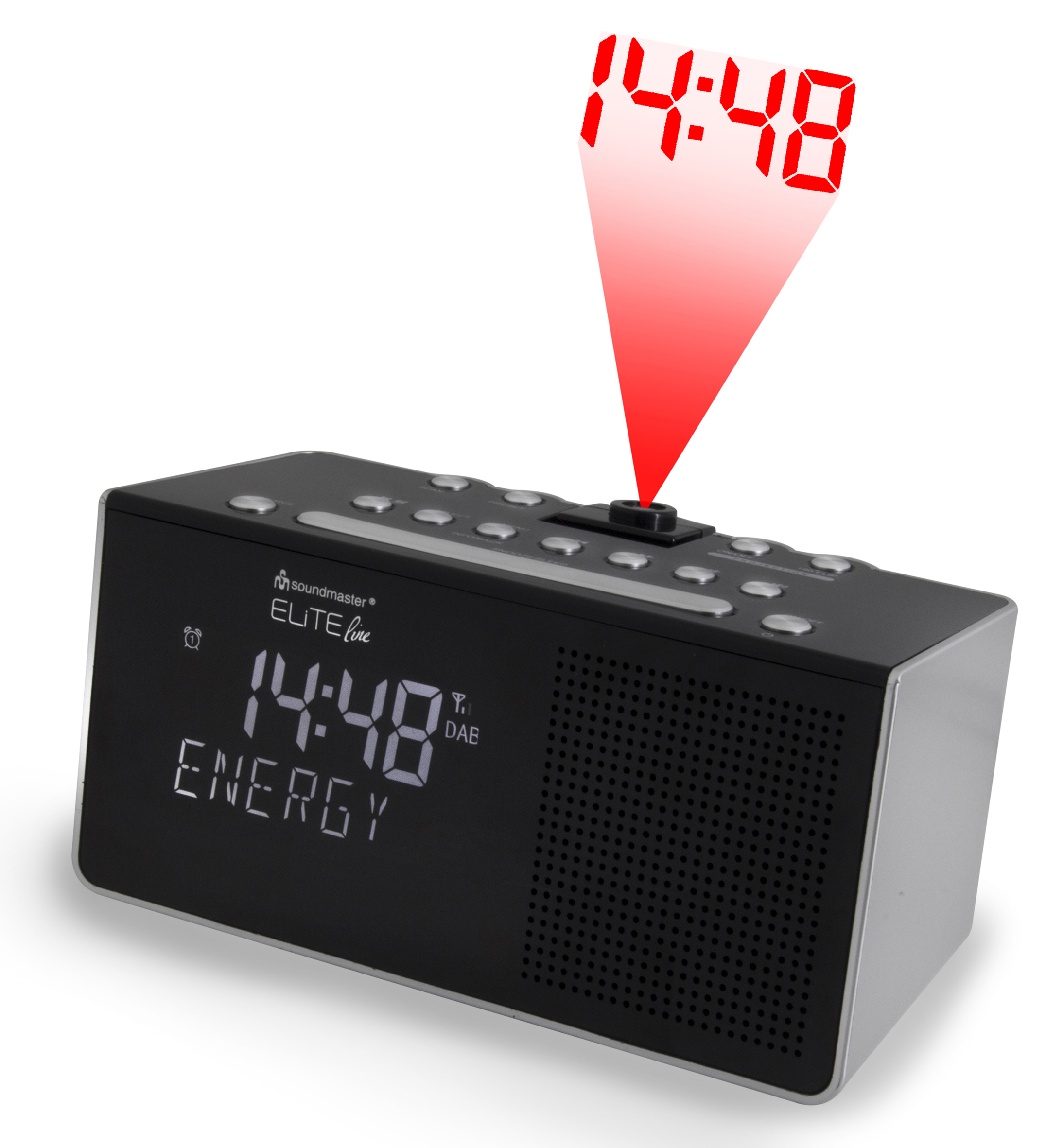 8200SI UR SOUNDMASTER Silber Radio-Wecker, DAB+, Digital, FM,