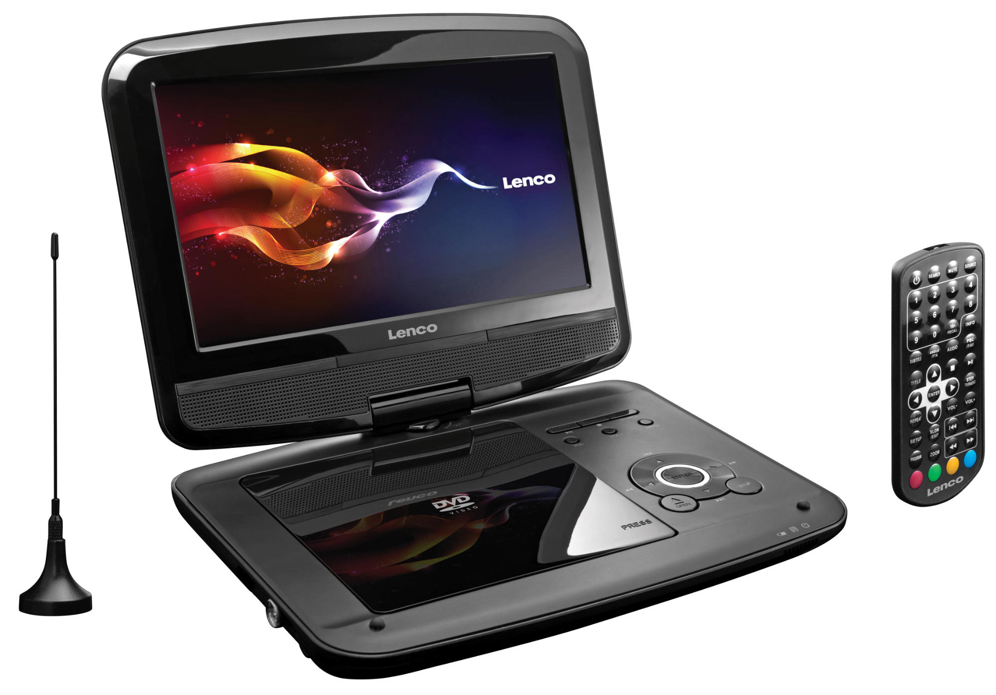 LENCO DVP-9413 Tragbarer DVD-Player, Schwarz