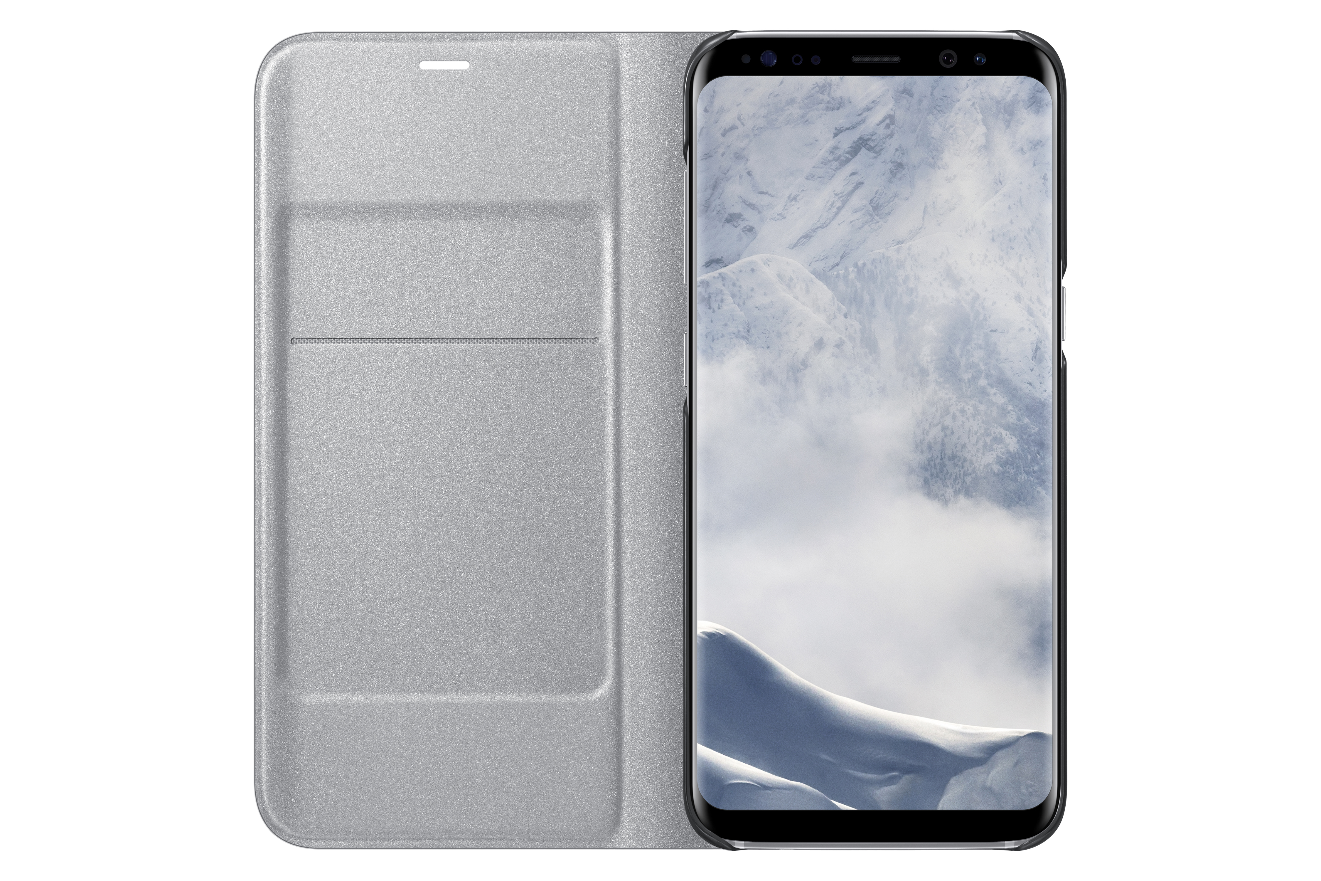 SAMSUNG LED View Cover, Bookcover, Samsung, Galaxy S8, Silber