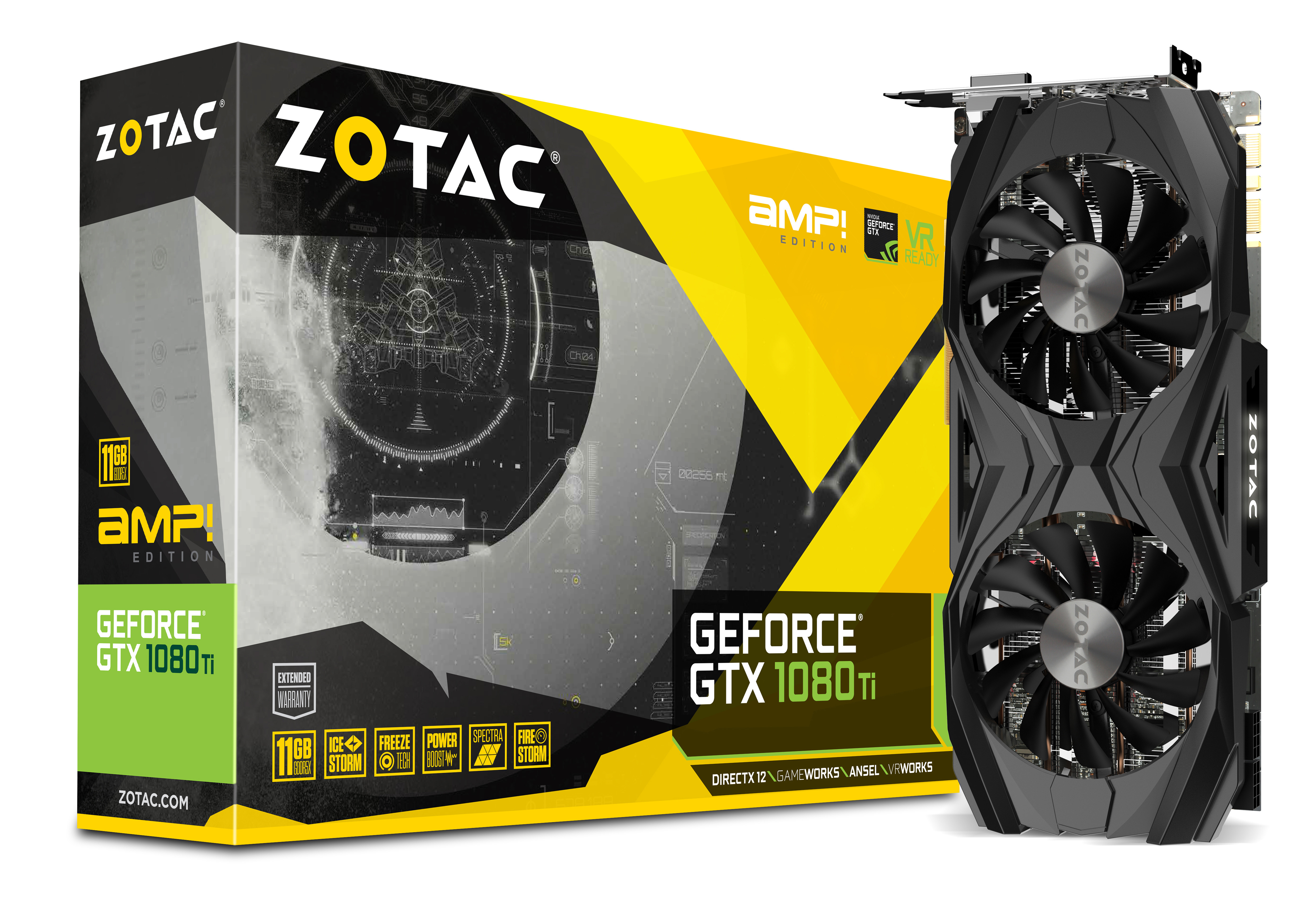 ZOTAC GeForce® GTX 1080Ti AMP! Edition 11GB (ZT-P10810D-10P) (NVIDIA, Grafikkarte)