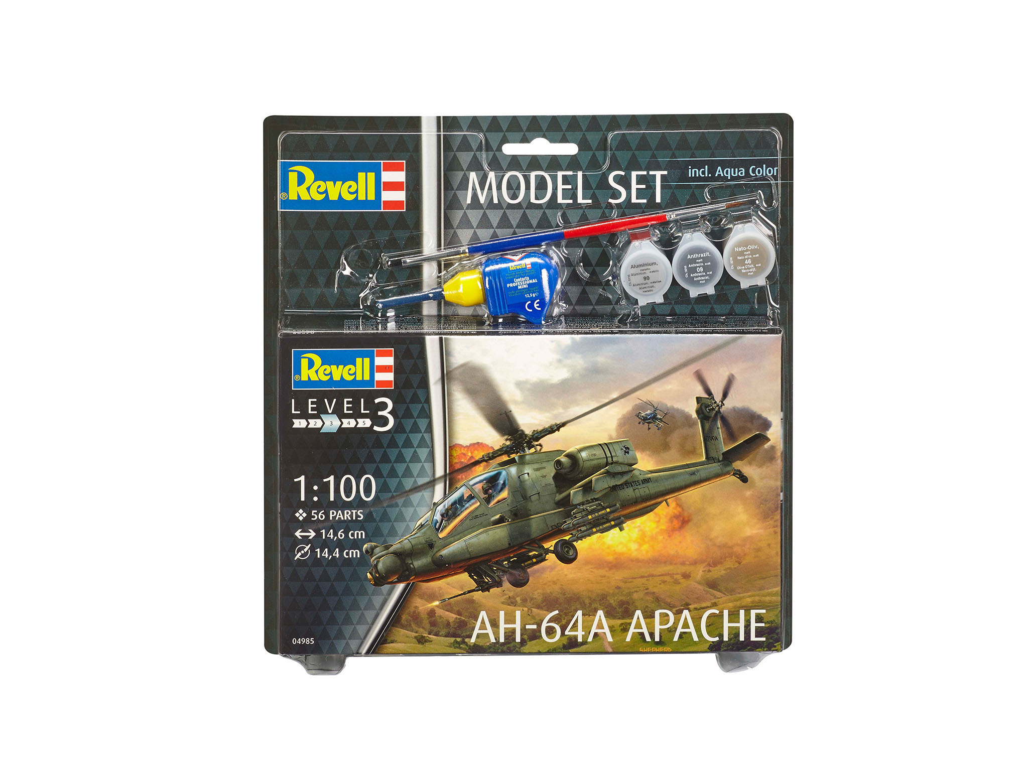 Apache AH-64A REVELL Mehrfarbig Set Model Spielwaren,