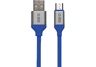 SBS TECABLEMICROFLUOB Flat Silikon Micro USB Data ve Şarj Kablosu