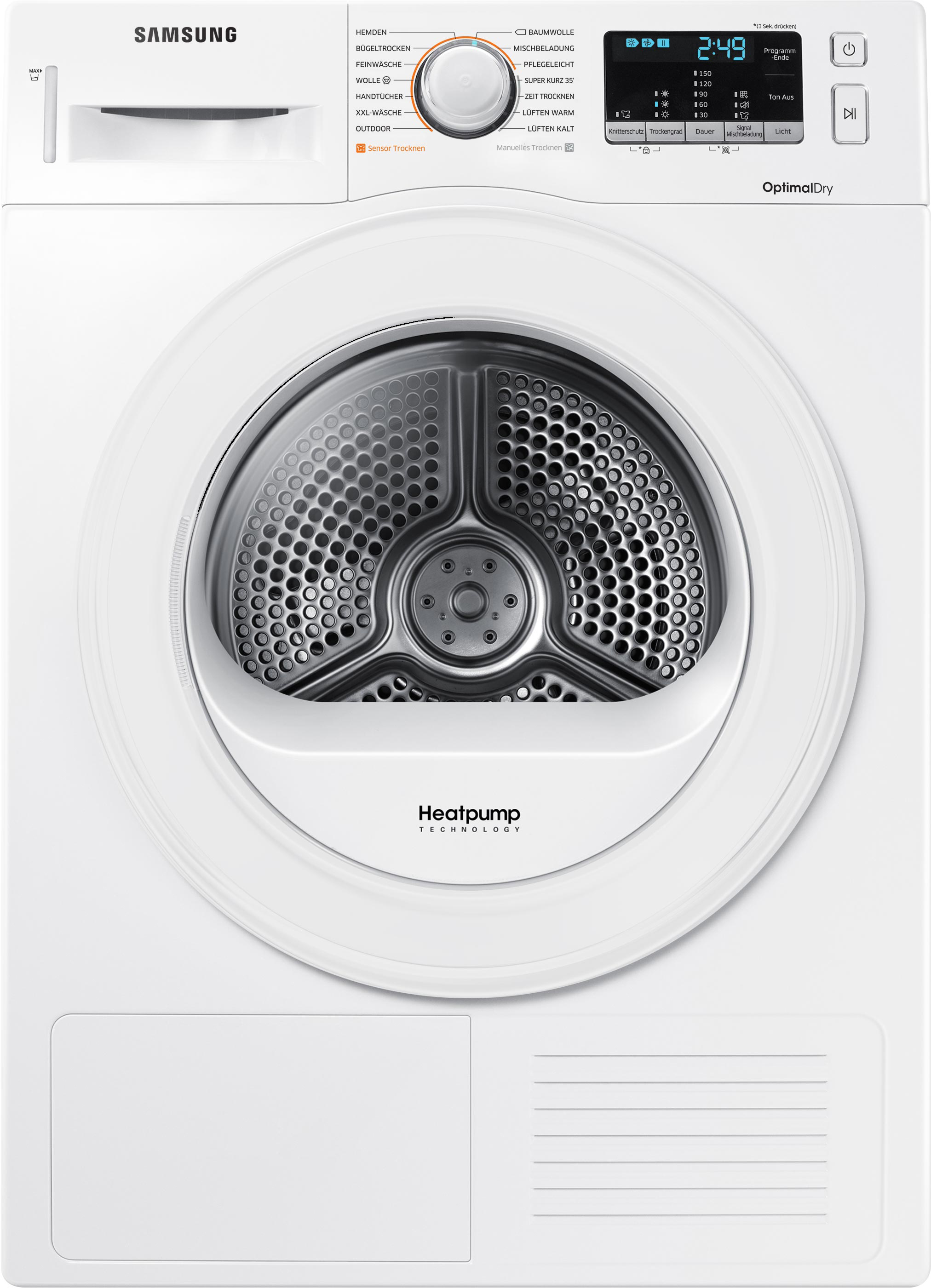 SAMSUNG DV71M5020KW/EG Wärmepumpentrockner (7 kg, A++, Weiß)