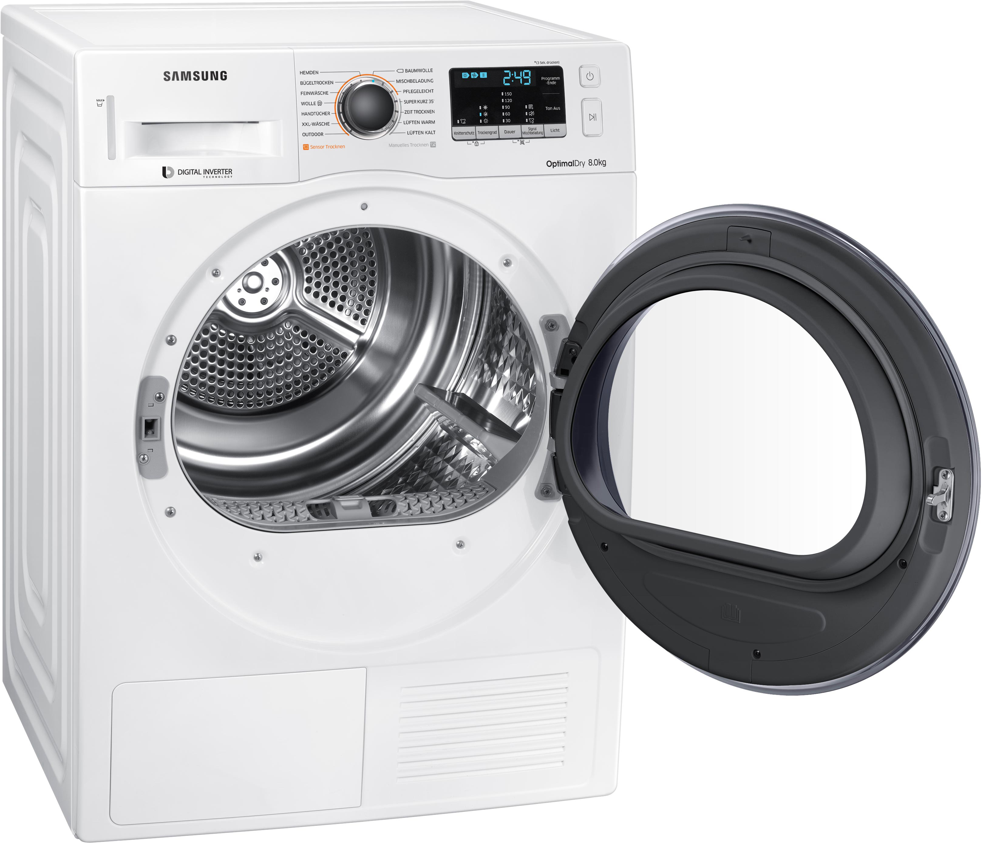 SAMSUNG DV81M5210QW/EG Wärmepumpentrockner (8 kg, A+++, Weiß)