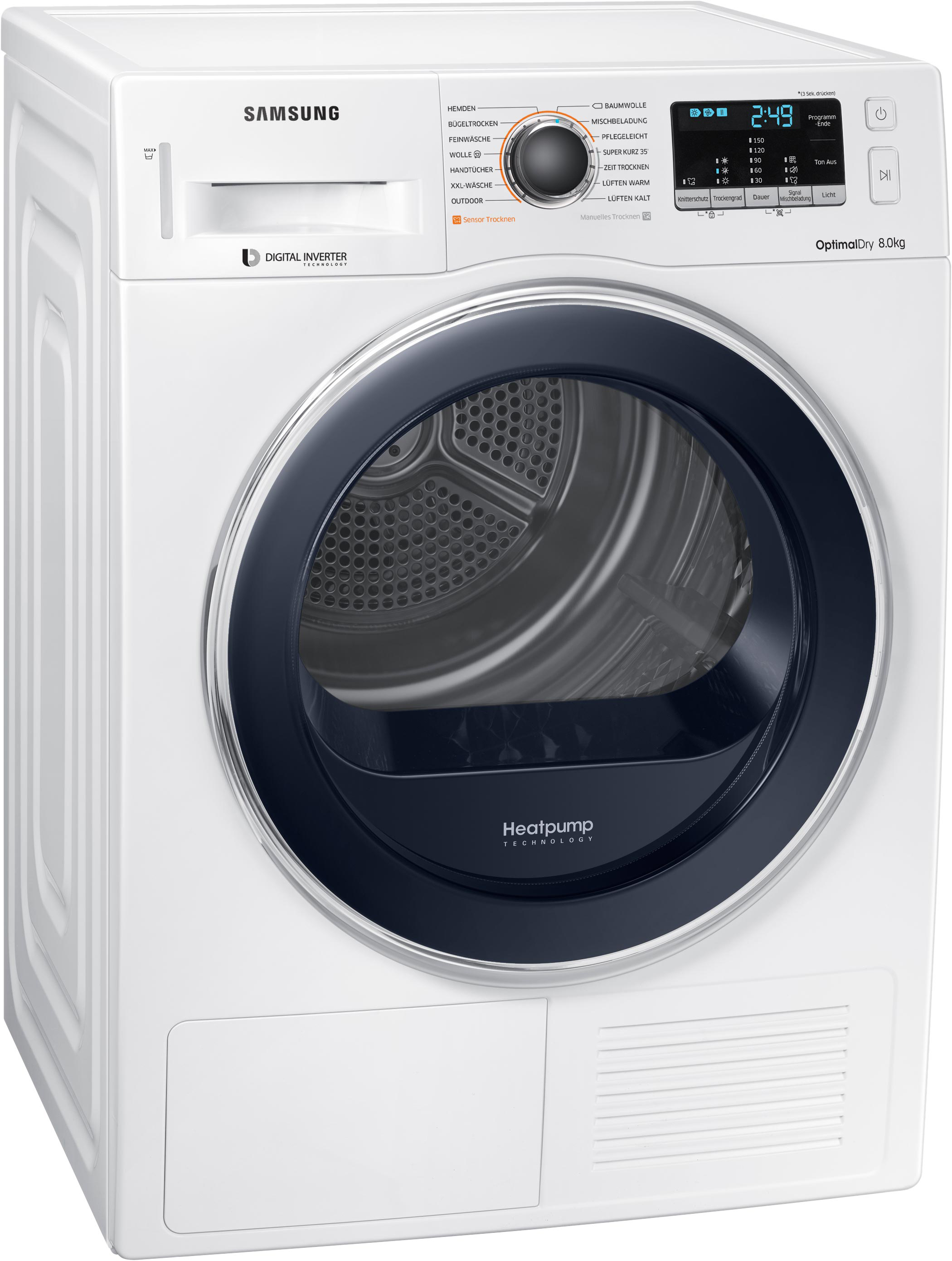 SAMSUNG DV81M5210QW/EG Wärmepumpentrockner (8 kg, A+++, Weiß)