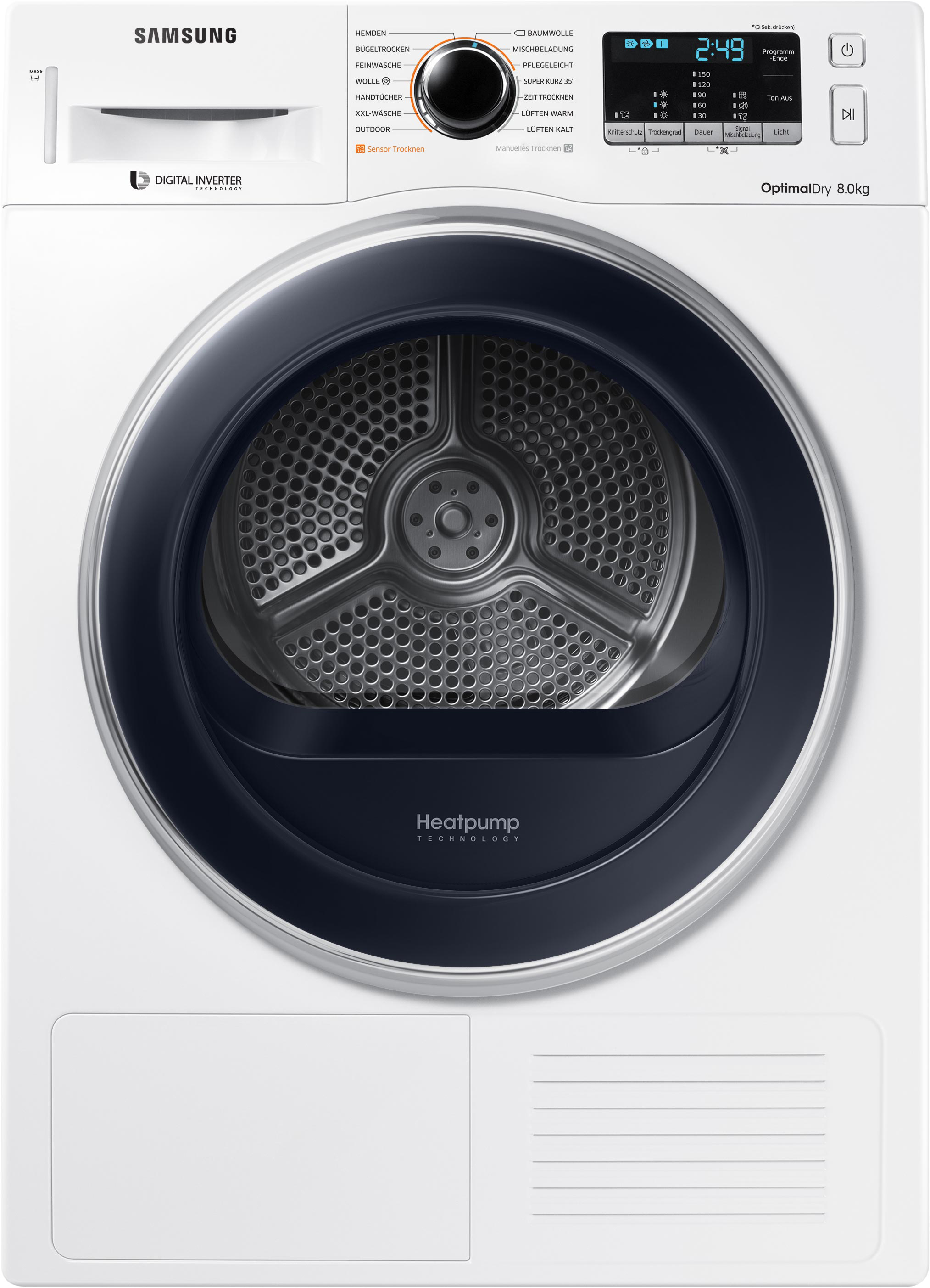 SAMSUNG DV81M5210QW/EG Wärmepumpentrockner (8 kg, A+++, Weiß)