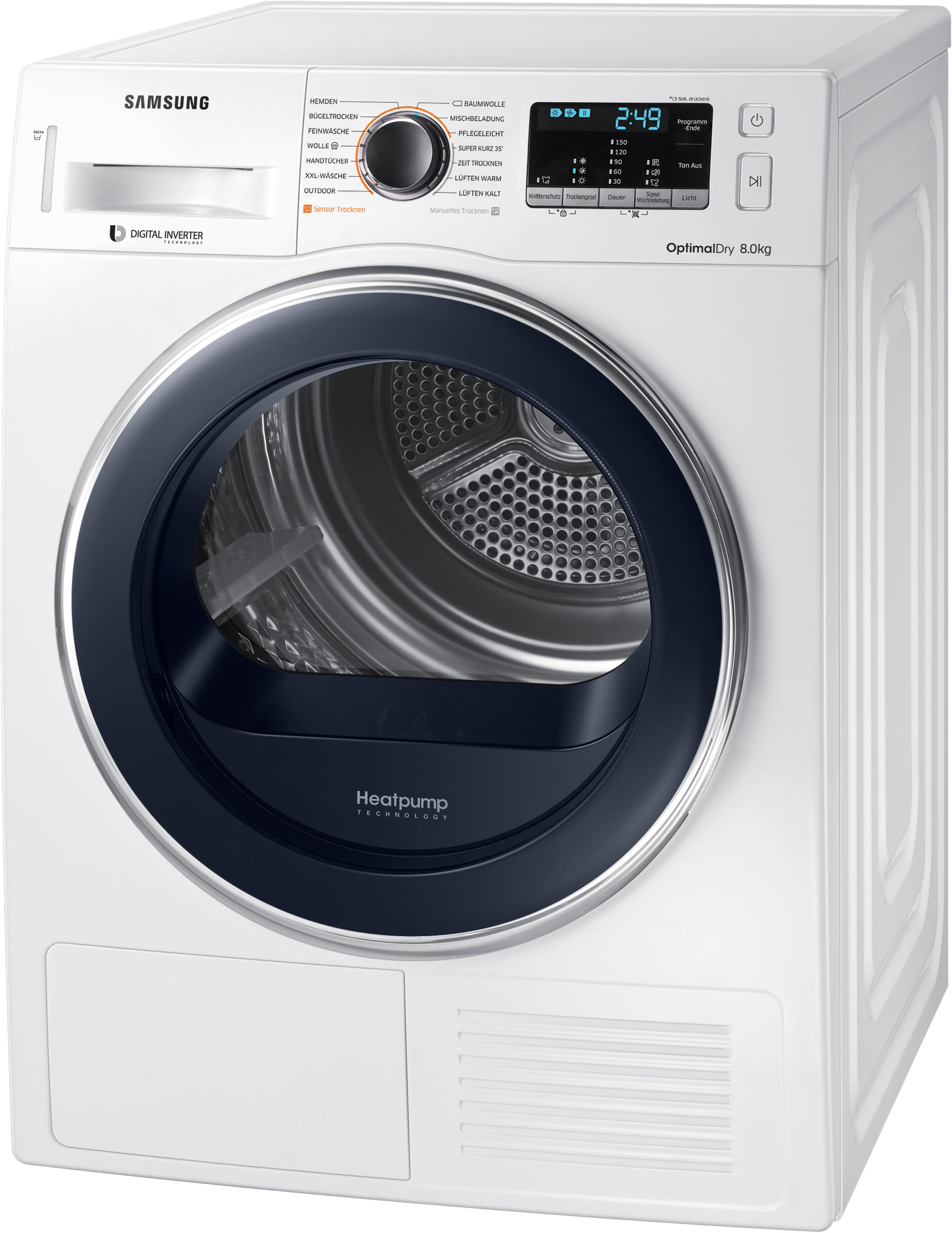 SAMSUNG DV81M5210QW/EG Wärmepumpentrockner (8 kg, A+++, Weiß)