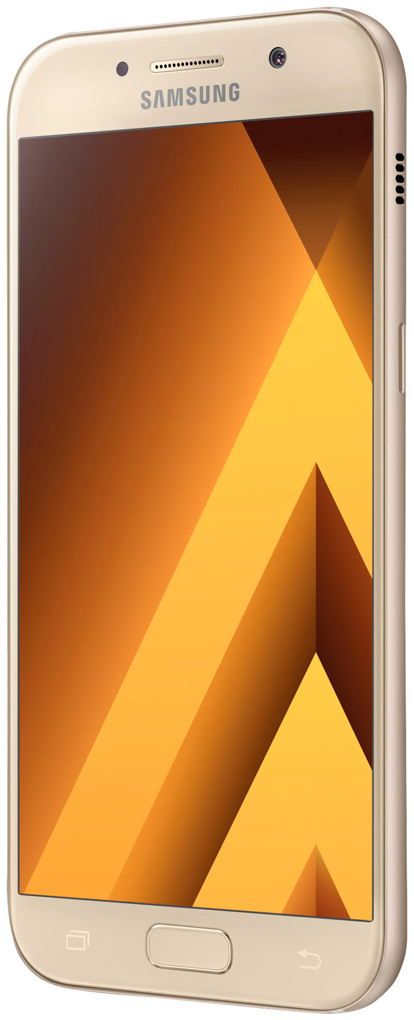 Goldenes Smartphone, zeigt ein Muster mit goldenem und gelbem Farbschema.