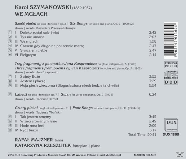Rafał Majzner, Katarzyna Rzeszutek - Lieder,Opp.2,5,7 & 11  - (CD)