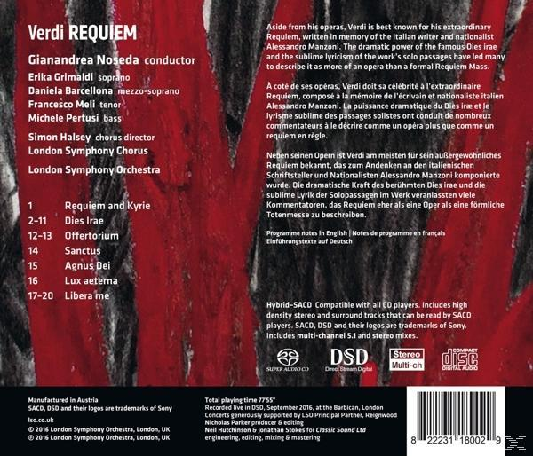 Erika Grimaldi, The London Symphony Orchestra, VARIOUS - Requiem  - (SACD Hybrid)