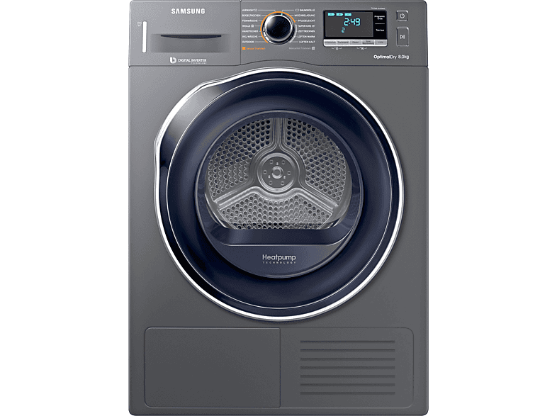 SAMSUNG DV81M6210CX/EG Wärmepumpentrockner A+++, (8 kg, Edelstahl)