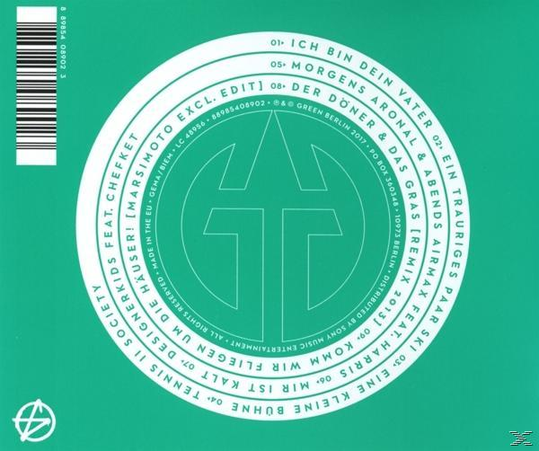 Grünes Berlin 2017 CD-Cover mit weißem Text und großem weißem Logo in der Mitte.