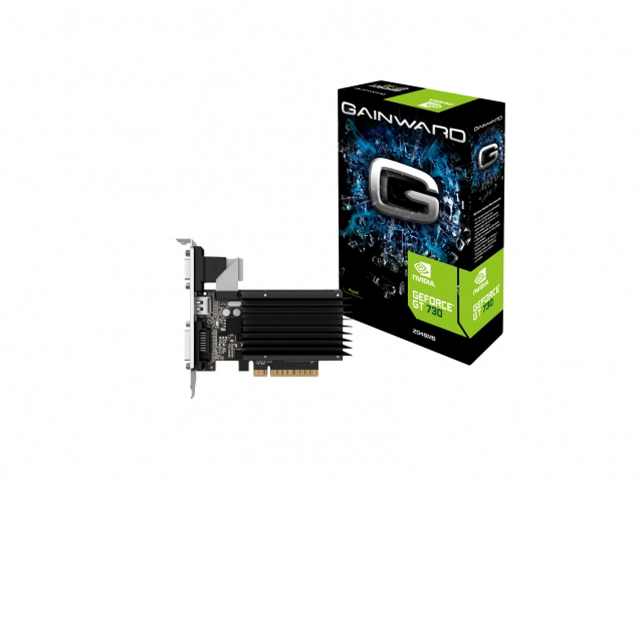 GAINWARD GeForce® GT 730 SilentFX 2GB (3224) (NVIDIA, Grafikkarte)