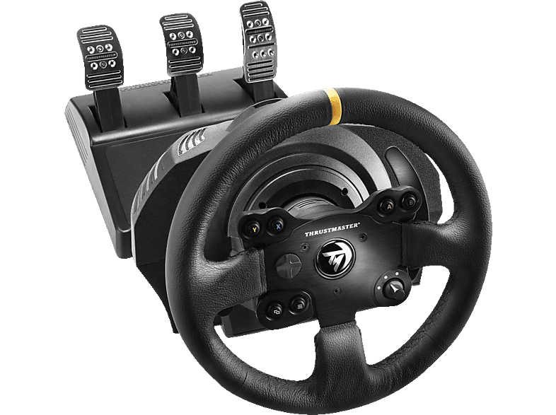 THRUSTMASTER TX Racing Wheel Leather Edition (inkl. 3-Pedalset, Xbox One / PC), Lenkrad, Schwarz