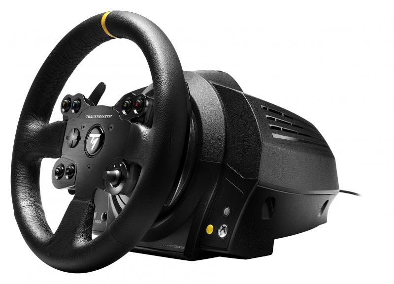 One THRUSTMASTER (inkl. 3-Pedalset, TX Edition Leather / Wheel Schwarz Racing Xbox PC), Lenkrad,