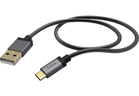 HAMA 173636 Lade-/Datenkabel "Metall", USB Type-C, 1,5 m, Anthrazit