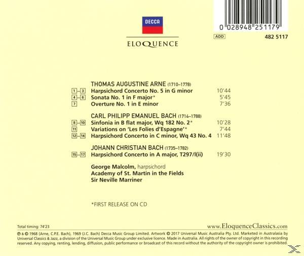 George Malcolm, Academy of St. Martin in the Fields - Cembalokonzerte  - (CD)