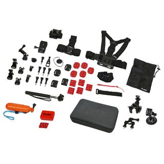 ROLLEI 21643 - Set d'accessoires Actioncam (Noir/Rouge)