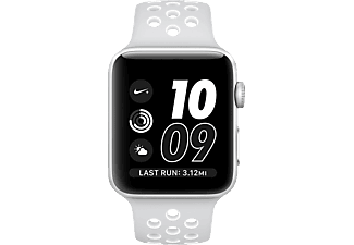 APPLE Watch Nike+ Series 2 - Smartwatch (42 mm, Fascia sportiva, Argento/Bianco)