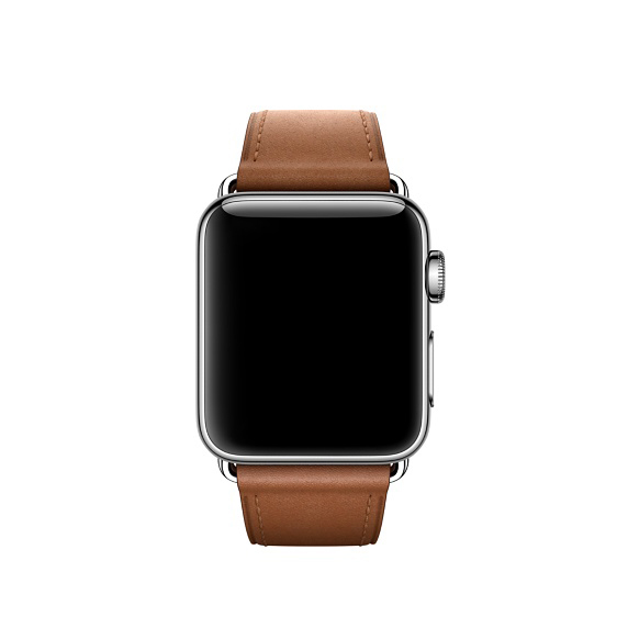 APPLE Klassisches Lederarmband, Ersatzarmband, Sattelbraun