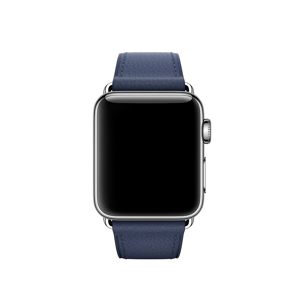 APPLE Klassisches Lederarmband, Ersatzarmband, Mitternachtsblau