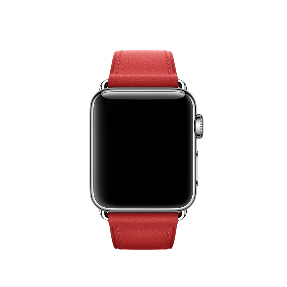 APPLE Klassisches Lederarmband, Ersatzarmband, Rot