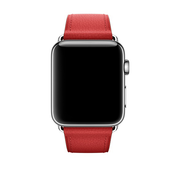 APPLE Klassisches Lederarmband, Ersatzarmband, Rot