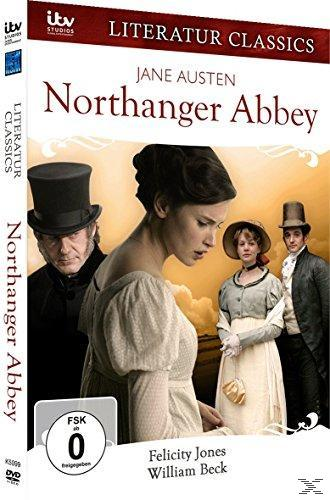 DVD-Cover von Northanger Abbey mit Schauspielern und Titeltext.