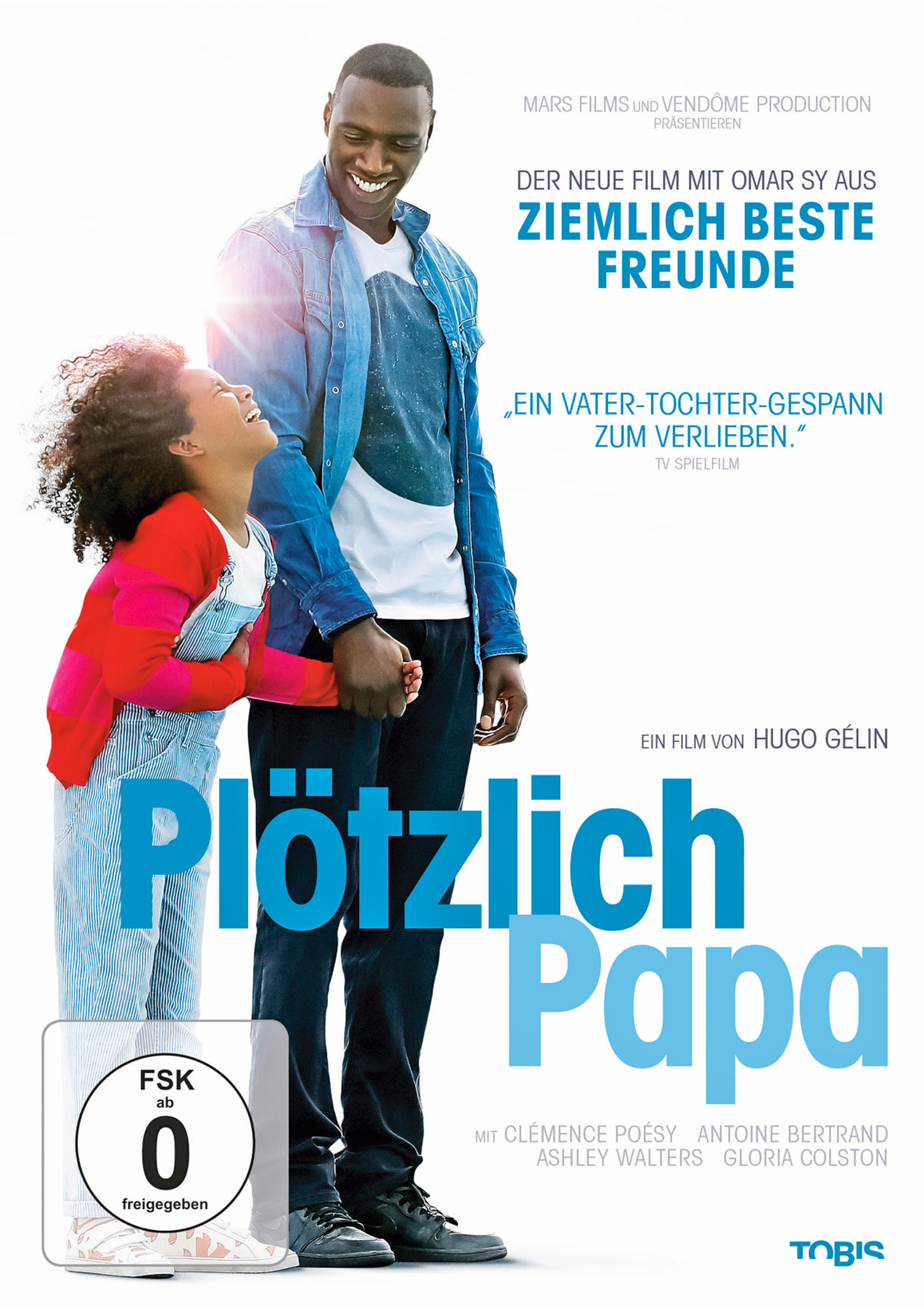 DVD-Cover für Plötzlich Papa. Ein Mann und ein Mädchen schauen sich an.