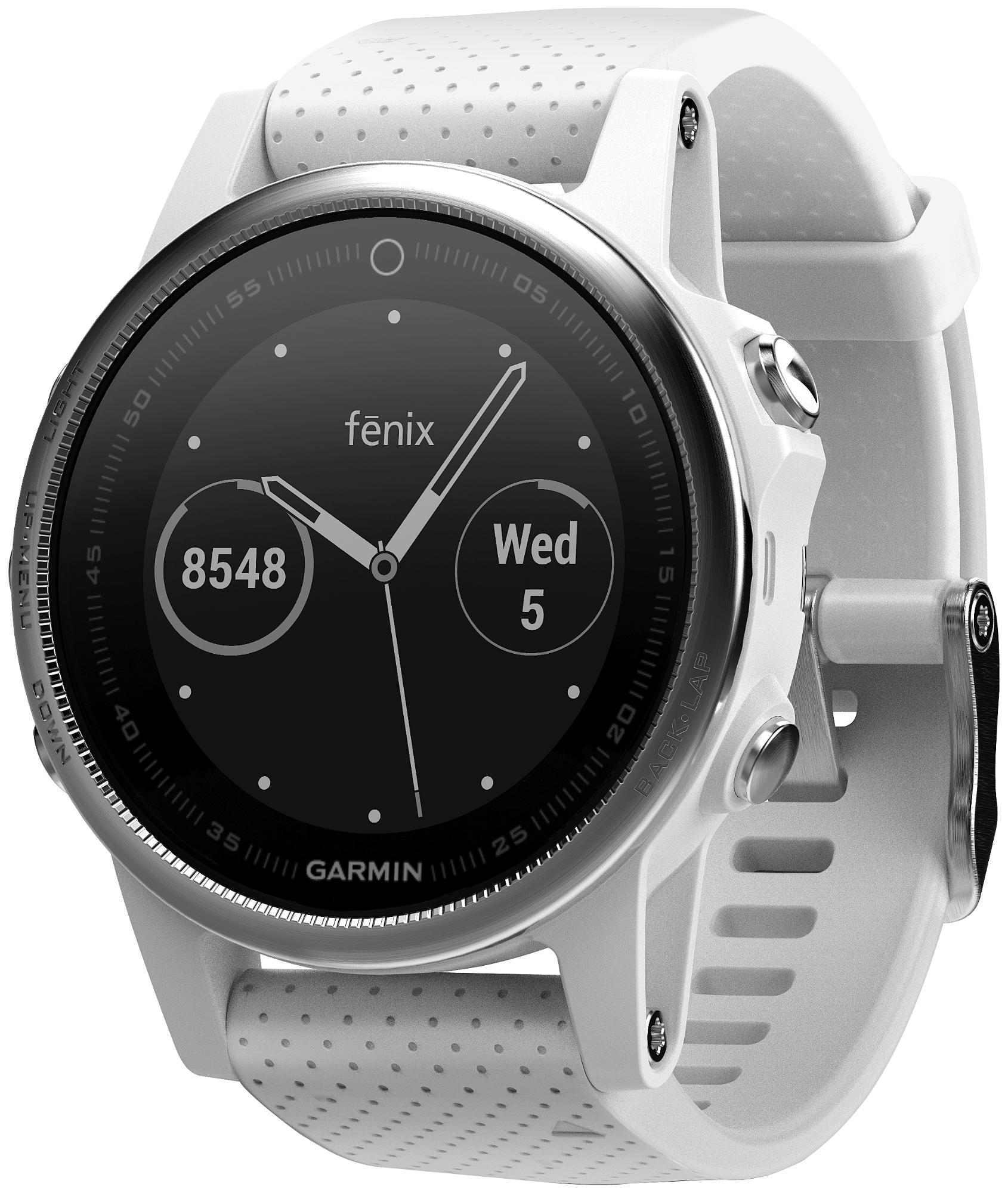 Reloj deportivo - Garmin Fenix 5S, Plata, Bluetooth, GPS, Frecuencia cardíaca, Diámetro 42 mm
