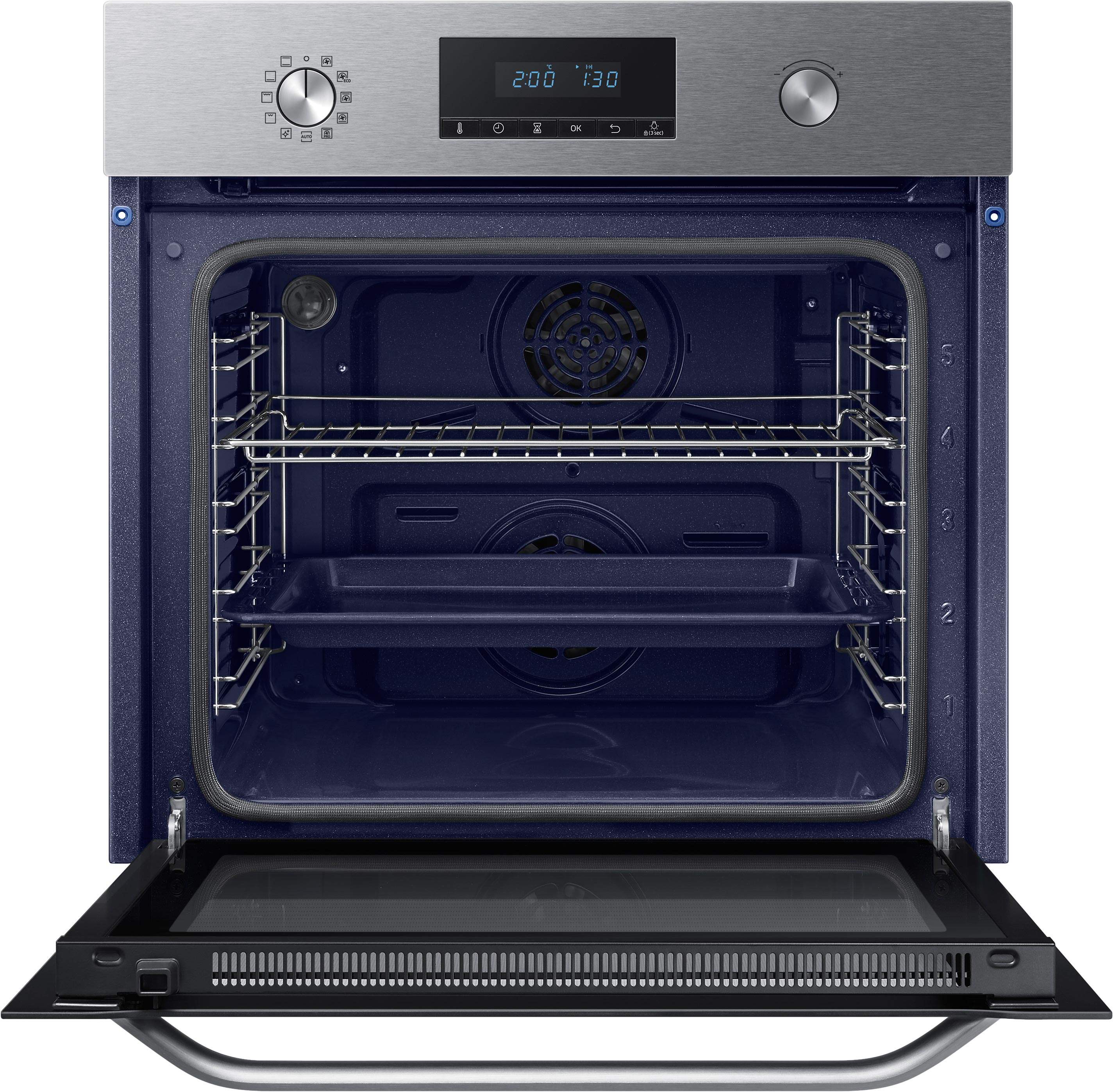SAMSUNG NV70K3370BS, Einbaubackofen (Einbaugerät, 70 l, 595 mm breit)