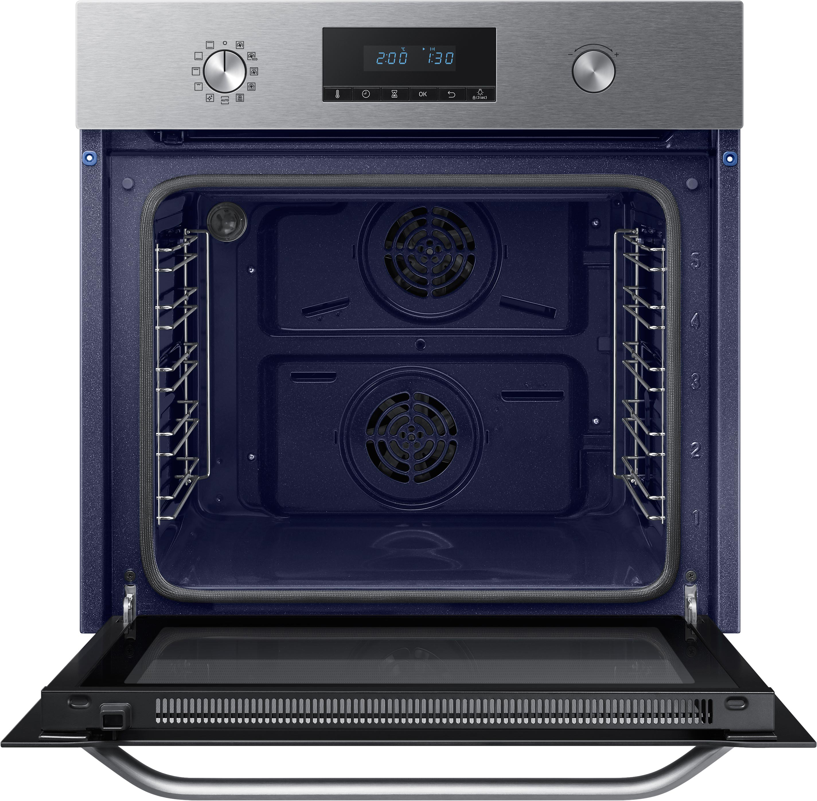 SAMSUNG NV70K3370BS, Einbaubackofen (Einbaugerät, 70 l, 595 mm breit)