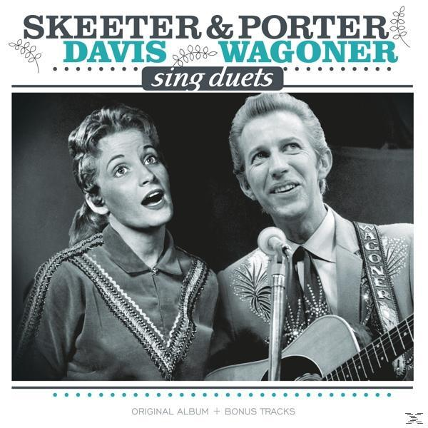 Albumcover: Skeeter & Porter singen Duette. Zwei Sänger, einer mit Gitarre, Schwarzweißfoto.