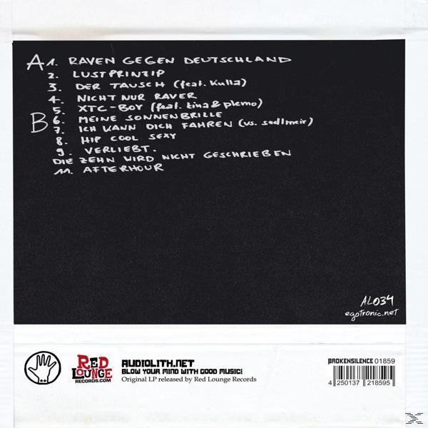 Rückseite einer CD mit Songtiteln und einem Logo.