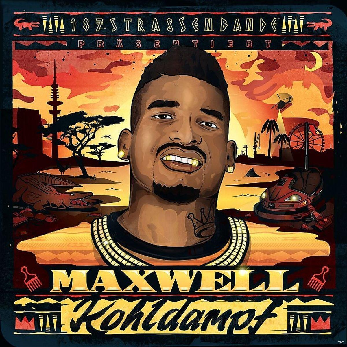 Albumcover mit einem Mann und grafischen Elementen.