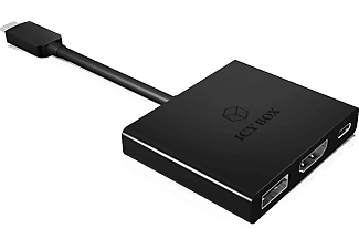 RAIDSONIC IB-DK4031 CPD USB-C Multiport Adapter Zwart