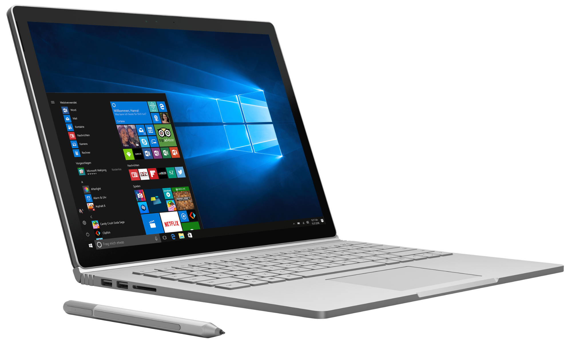 MICROSOFT Surface Book - 13,5 Zoll - Intel® Core™ i5 i5-6300U - 8 GB - 256 GB - NVIDIA - Windows 10 Pro (32 bit)