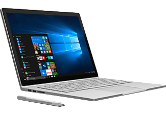 MICROSOFT Surface Book, Convertible mit 13,5 Zoll Display, Core™ i5 Prozessor, 8 GB RAM, 256 GB SSD, GeForce® Graphics, Silber